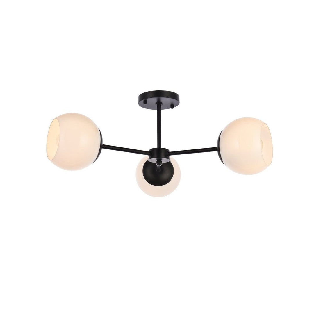 Elegant Briggs LD649F26BK Ceiling Light - Black And White