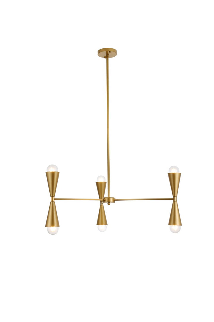 Elegant Cade LD650D34BR Pendant Light - Brass