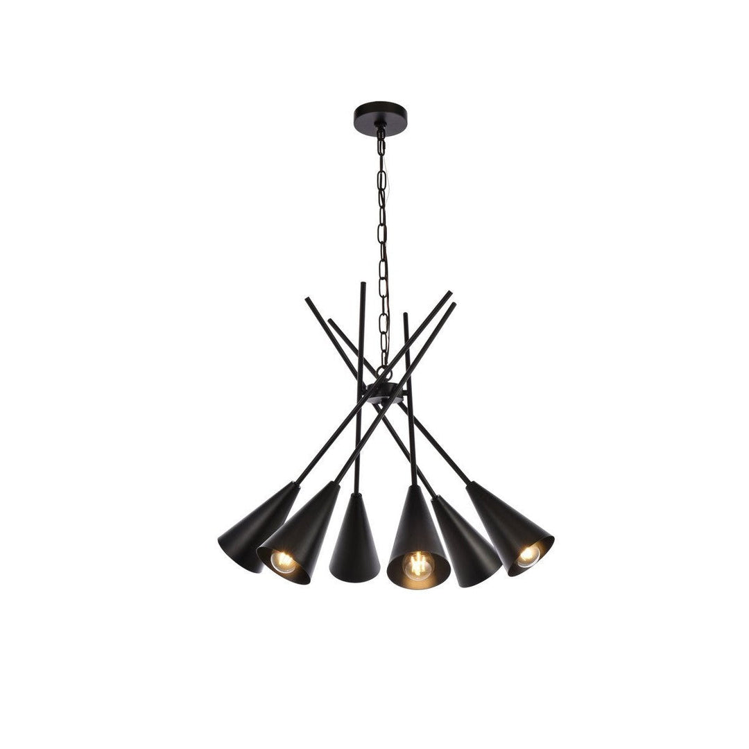 Elegant Casen LD651D32BK Chandelier Light - Black