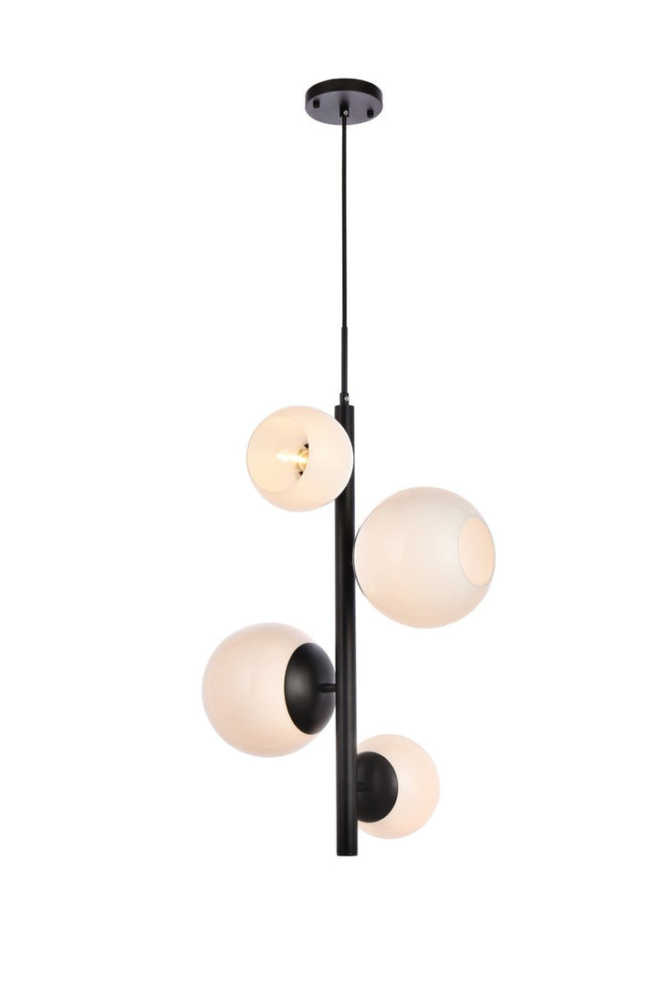 Elegant Wells LD655D18BK Pendant Light - Black And White