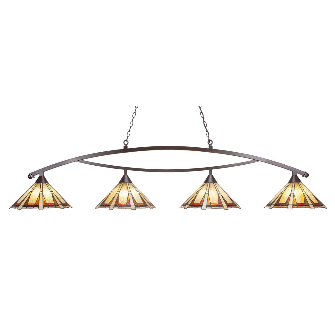 Toltec Bow 874-dg-934 Pendant Light - Dark Granite