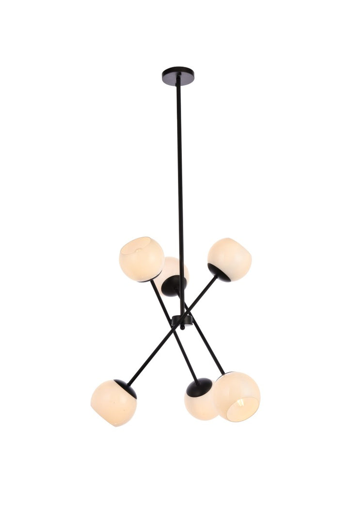 Elegant Axl LD657D24BK Pendant Light - Black And White