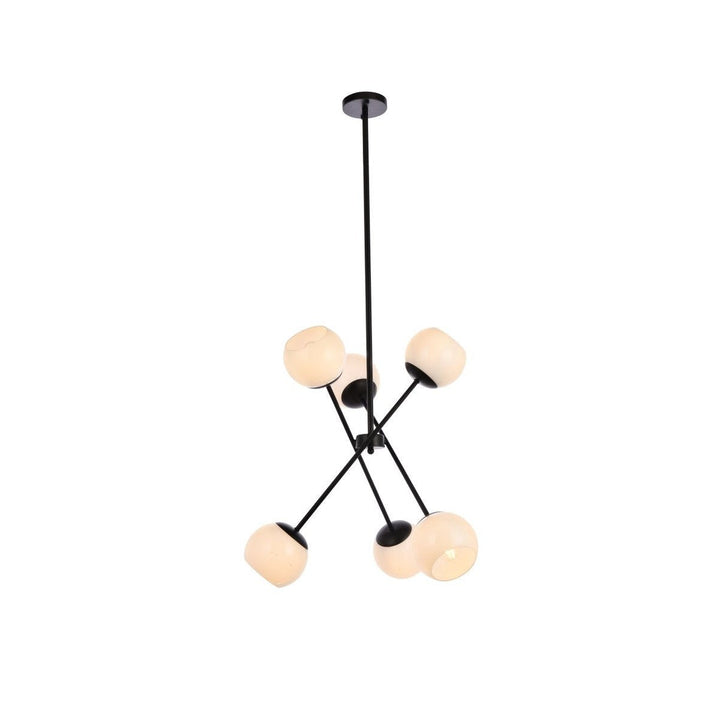 Elegant Axl LD657D24BK Pendant Light - Black And White