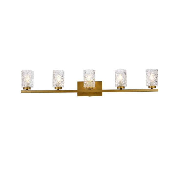 Elegant Cassie LD7029W41BR Bath Vanity Light 6 in. wide - Brass And Clear Shade