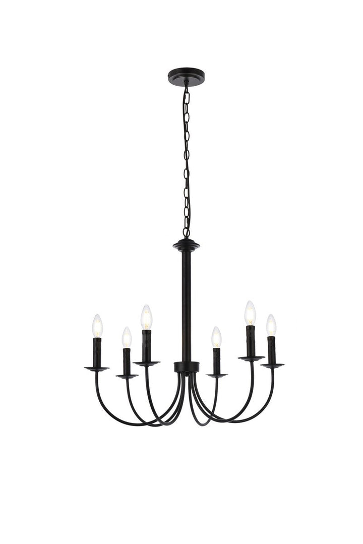 Elegant Brielle LD7040D26BK Chandelier Light - Black