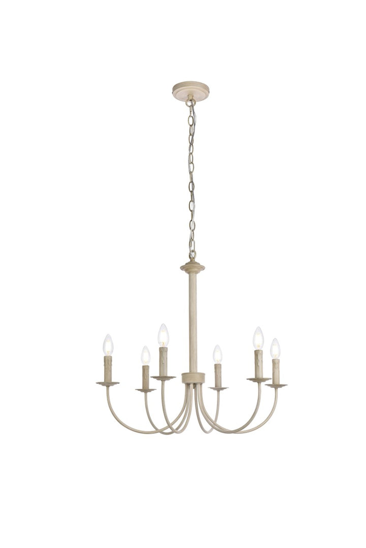 Elegant Brielle LD7040D26WD Chandelier Light - Weathered Dove