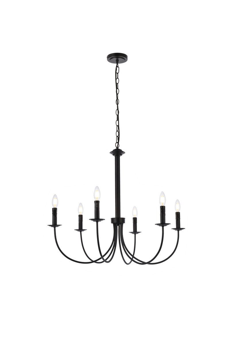 Elegant Brielle LD7041D32BK Chandelier Light - Black