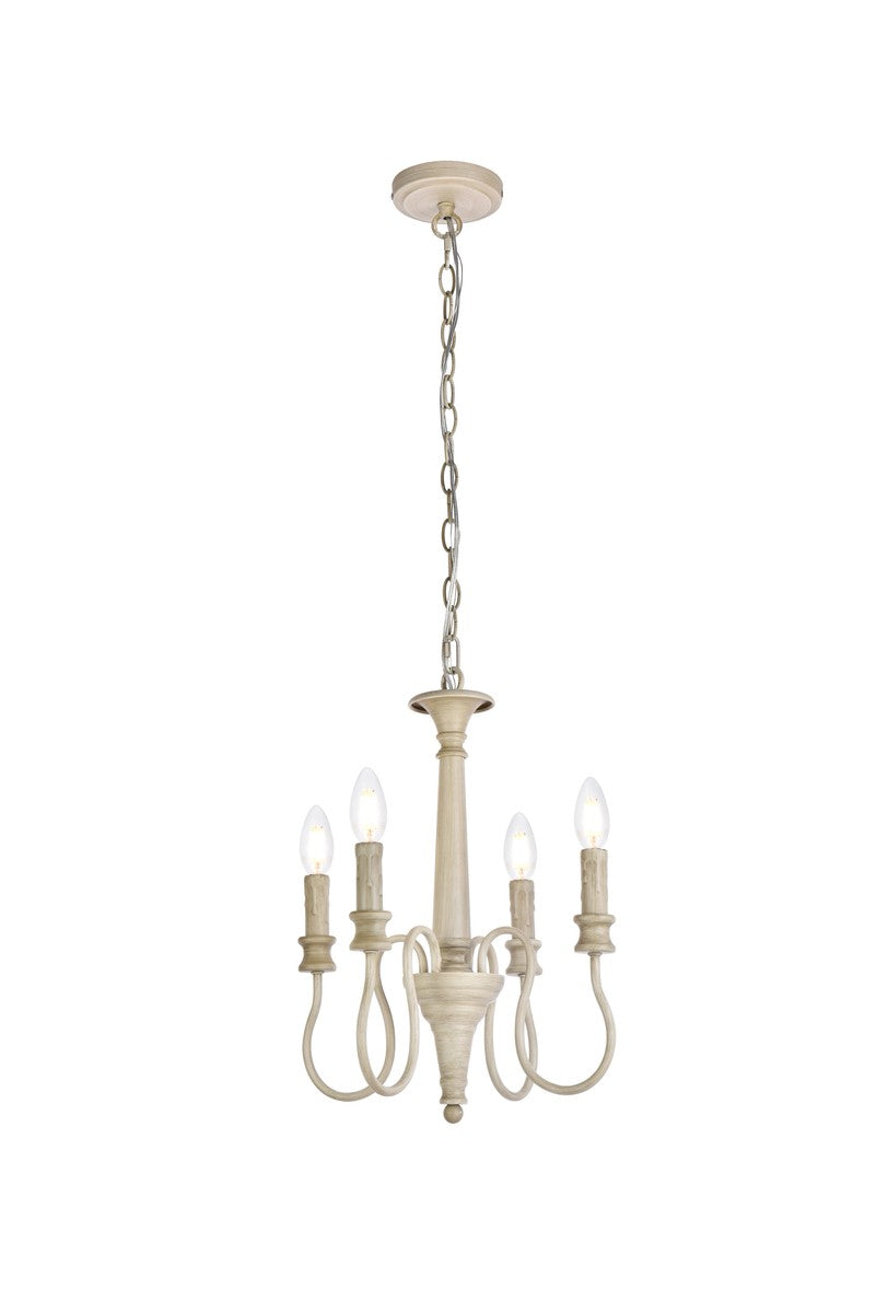 Elegant Flynx LD7042D14WD Chandelier Light - Weathered Dove