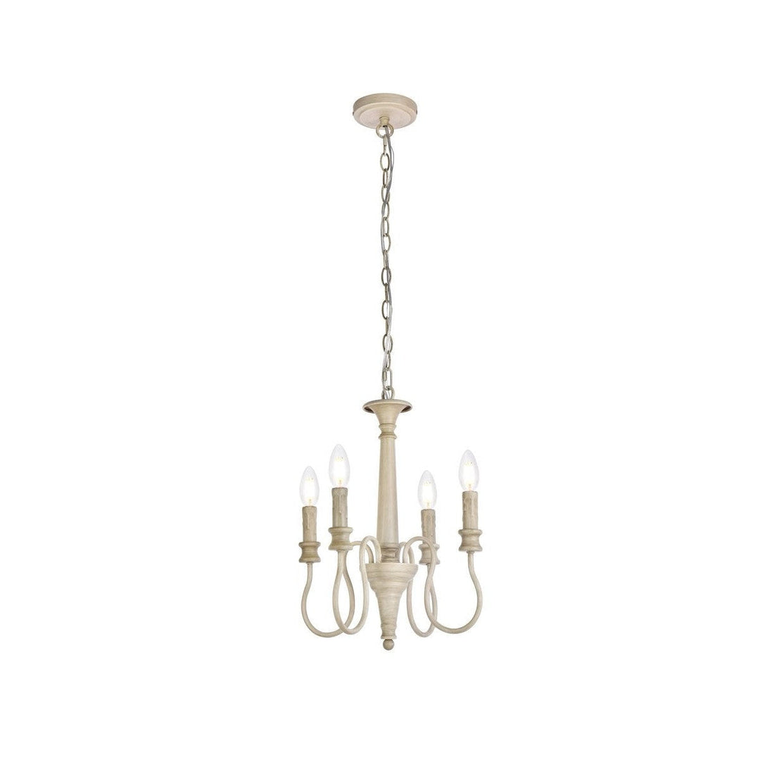 Elegant Flynx LD7042D14WD Chandelier Light - Weathered Dove