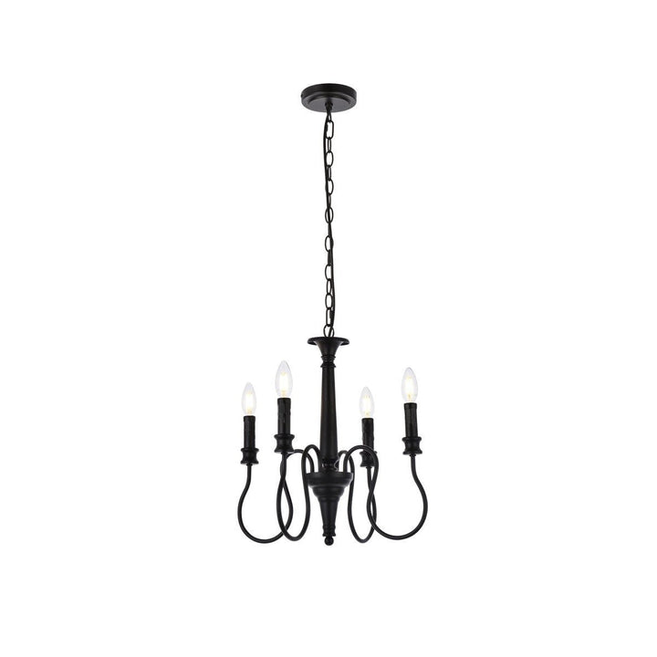 Elegant Flynx LD7043D17BK Chandelier Light - Black