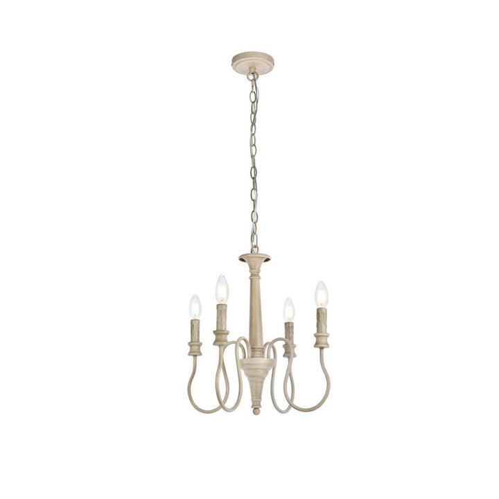 Elegant Flynx LD7043D17WD Chandelier Light - Weathered Dove