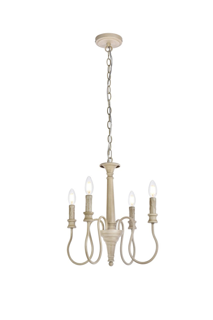 Elegant Flynx LD7043D17WD Chandelier Light - Weathered Dove