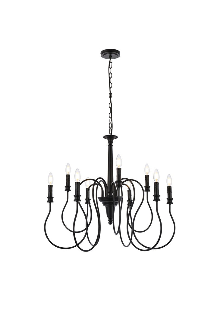 Elegant Flynx LD7045D30BK Chandelier Light - Black