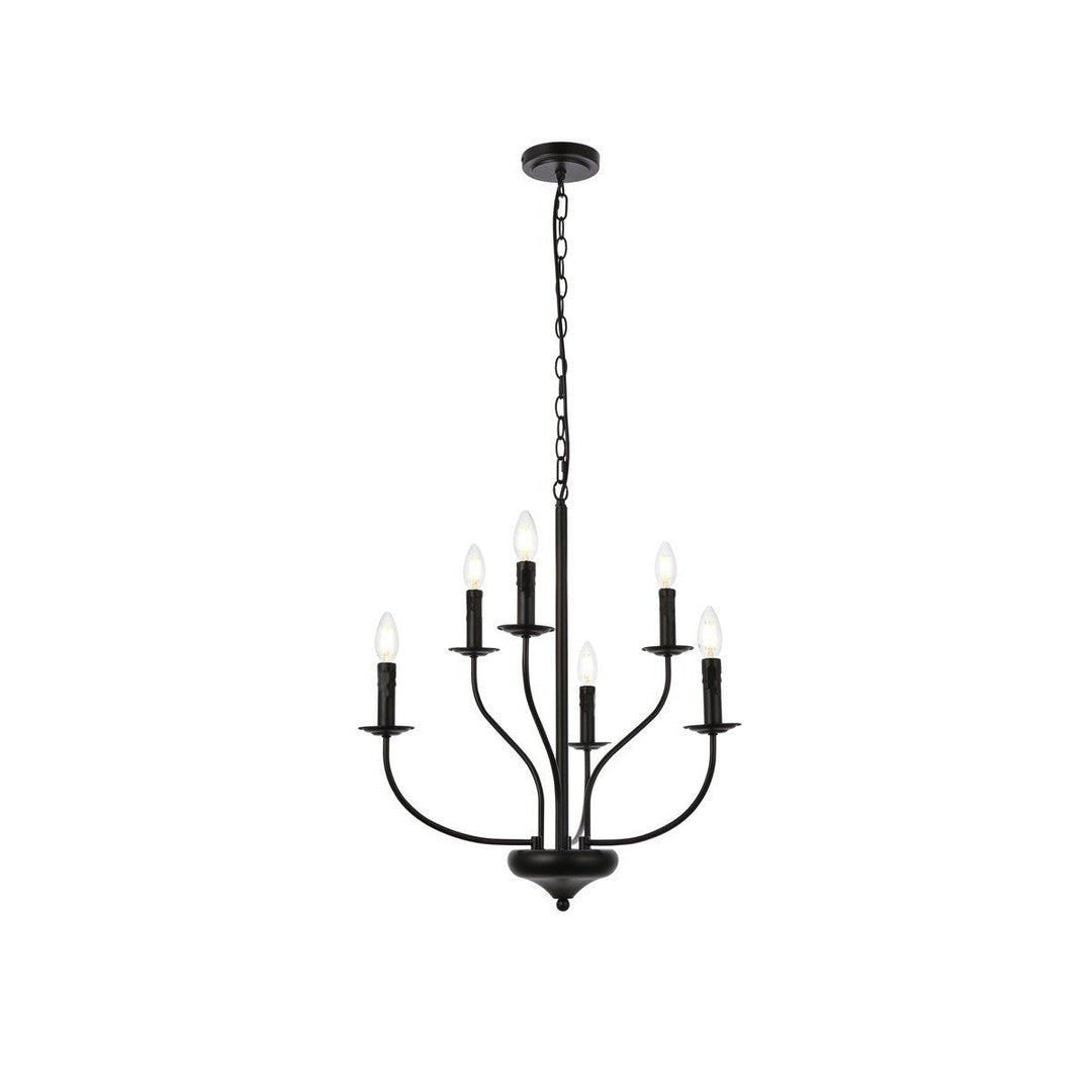 Elegant Westley LD7046D24BK Chandelier Light - Black