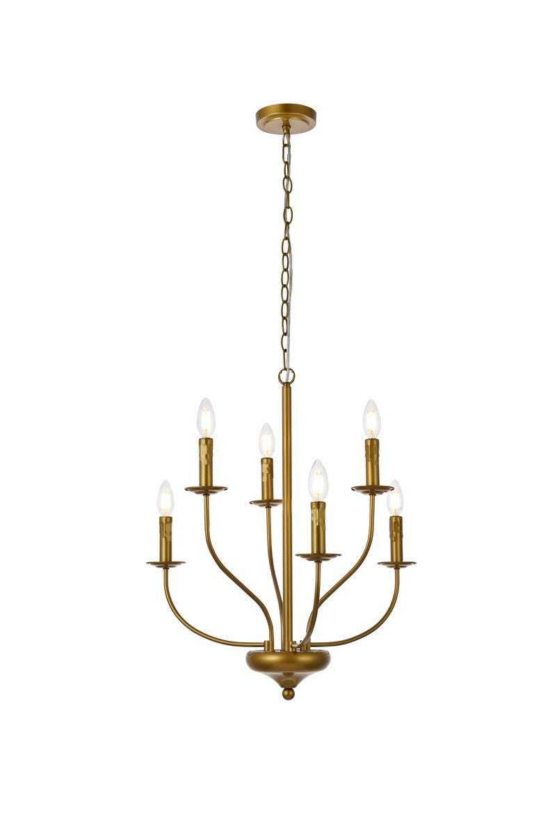 Elegant Westley LD7046D24BR Chandelier Light - Brass