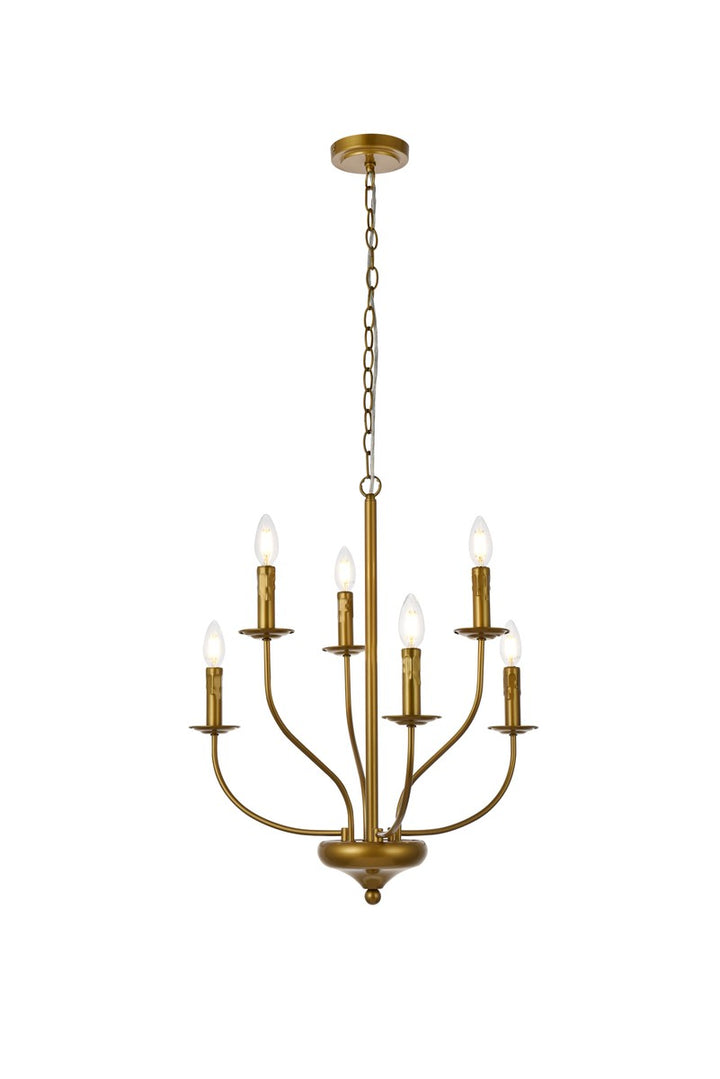Elegant Westley LD7046D24BR Chandelier Light - Brass