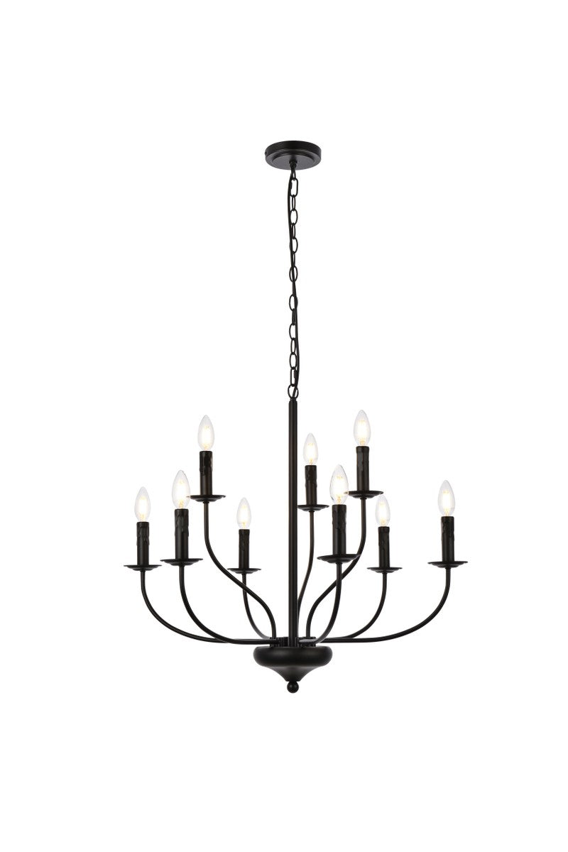 Elegant Westley LD7047D28BK Chandelier Light - Black