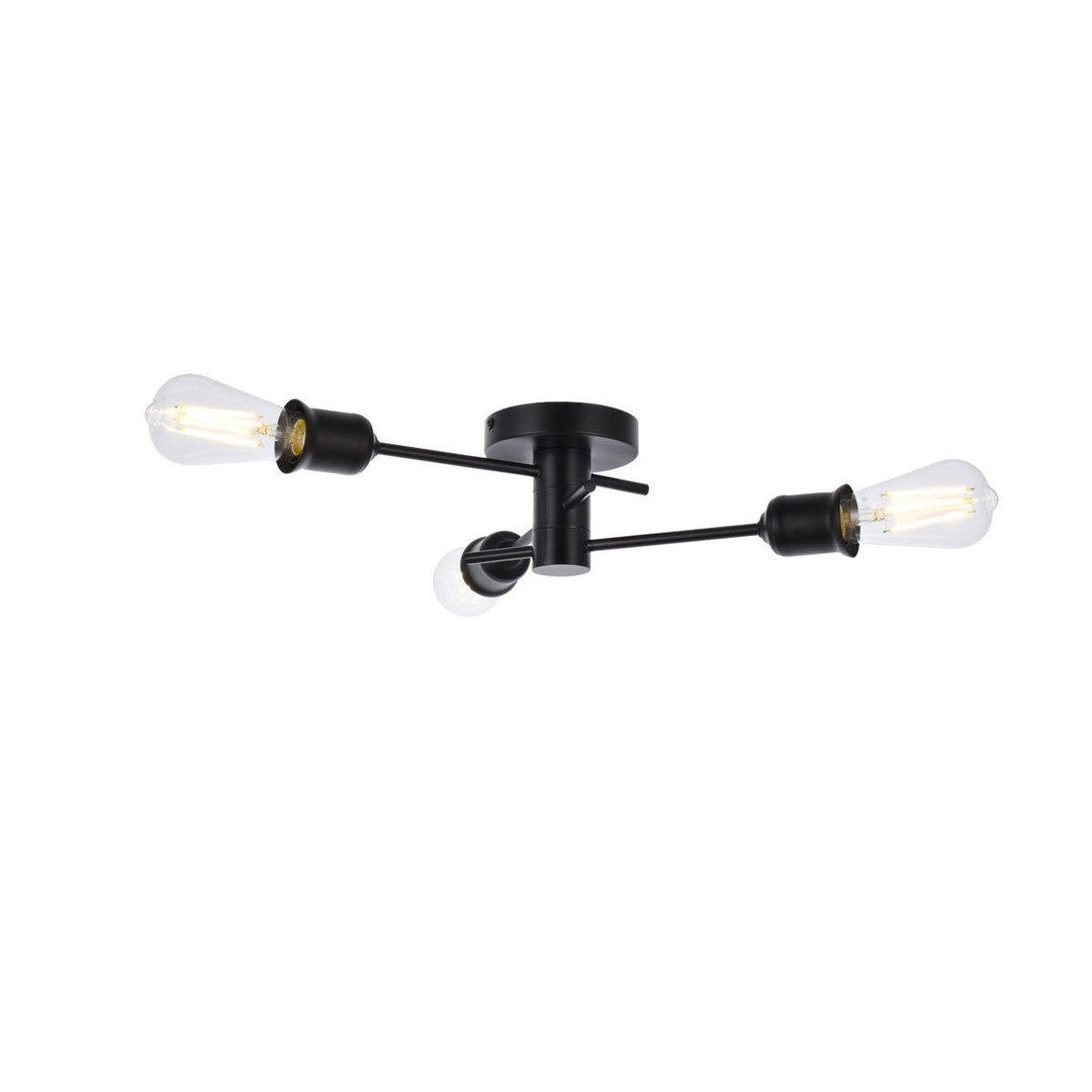 Elegant Xavier LD7049F18BK Ceiling Light - Black