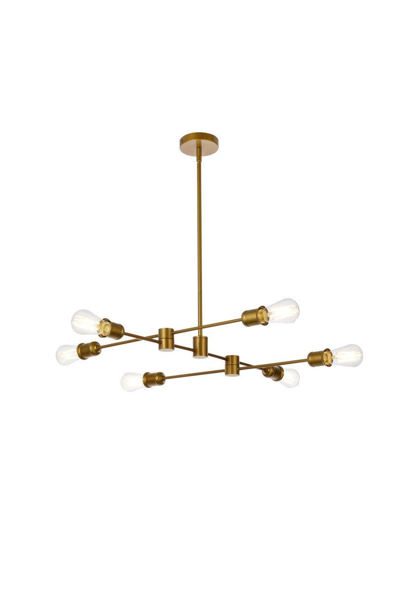 Elegant Xavier LD7051D31BR Pendant Light - Brass