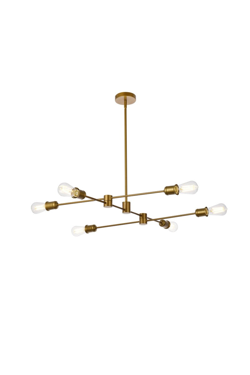 Elegant Xavier LD7052D35BR Pendant Light - Brass