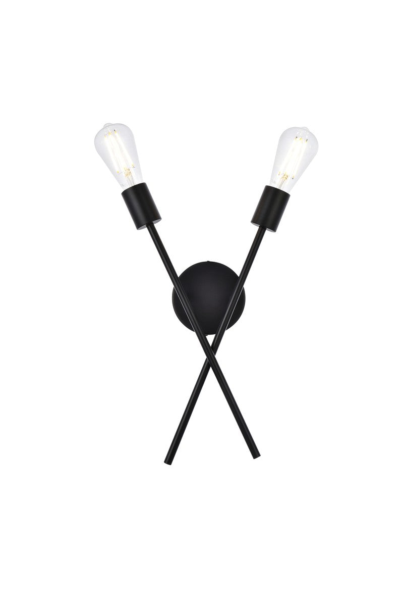 Elegant Armin LD7053W7BK Wall Sconce Light - Black