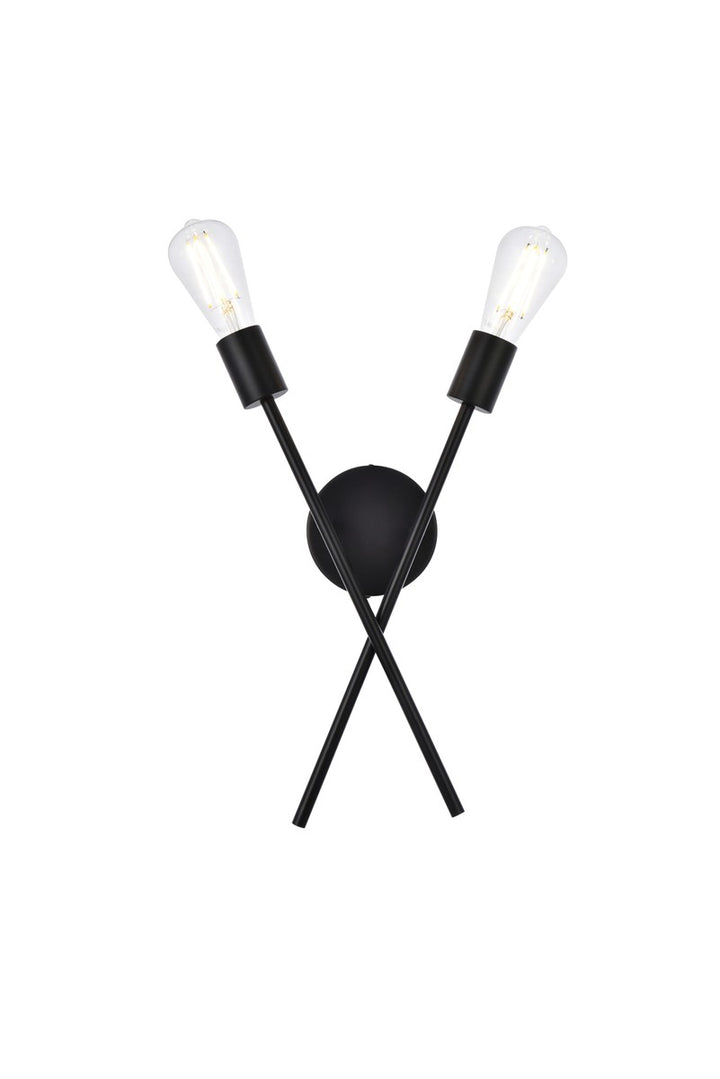 Elegant Armin LD7053W7BK Wall Sconce Light - Black
