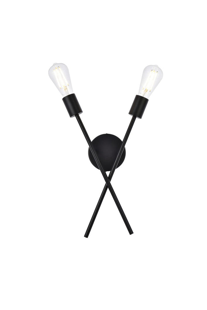 Elegant Armin LD7053W7BK Wall Sconce Light - Black
