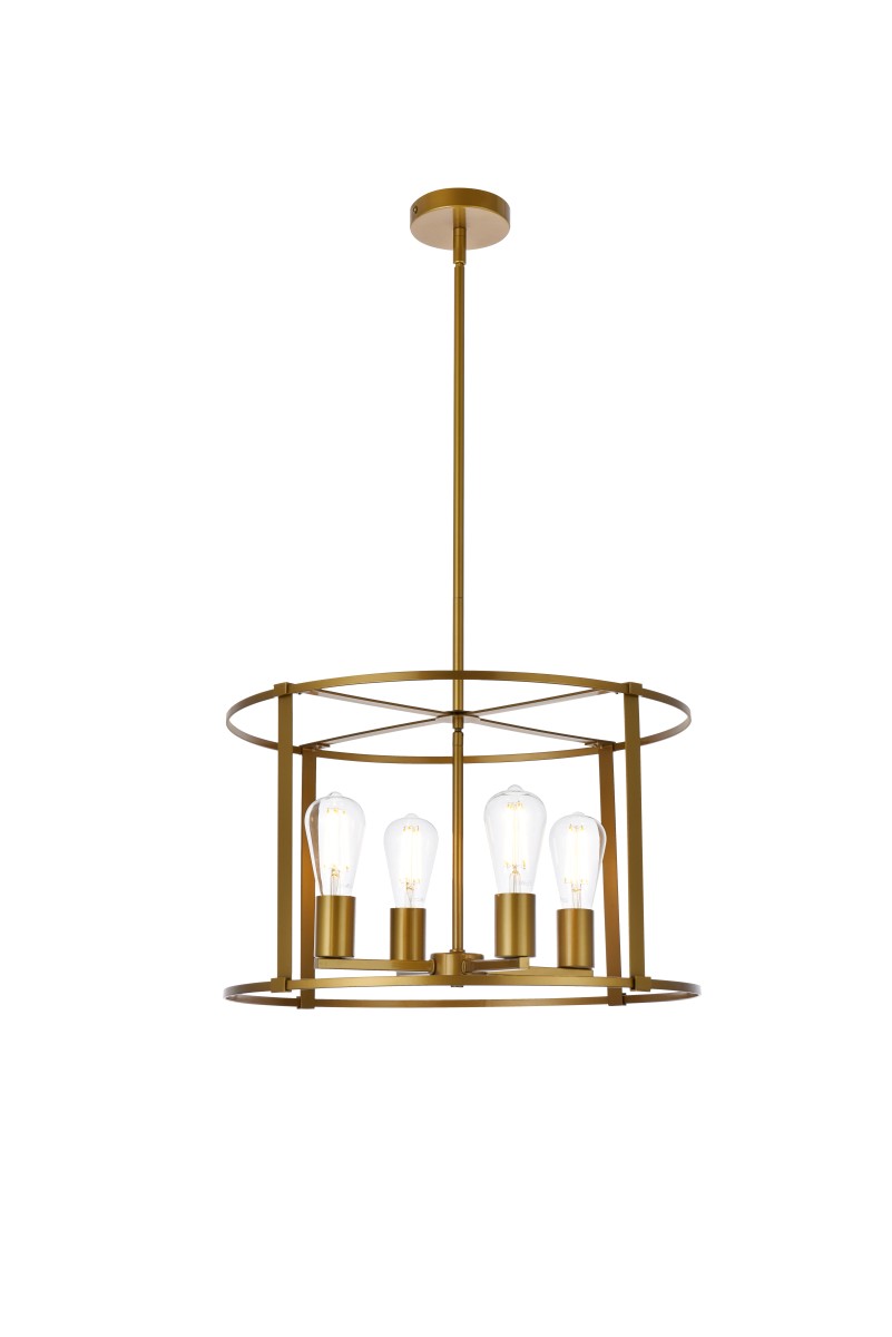 Elegant Agnys LD7057D20BR Pendant Light - Brass