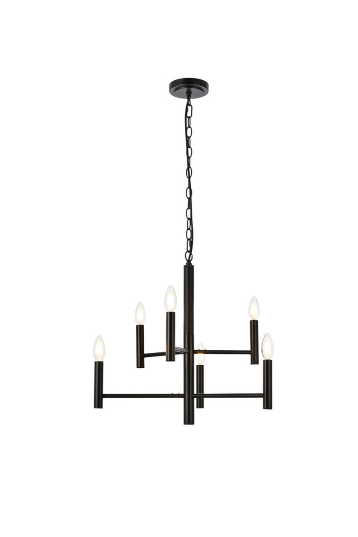 Elegant Carmella LD7060D22BK Chandelier Light - Black