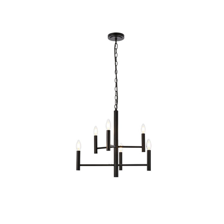 Elegant Carmella LD7060D22BK Chandelier Light - Black