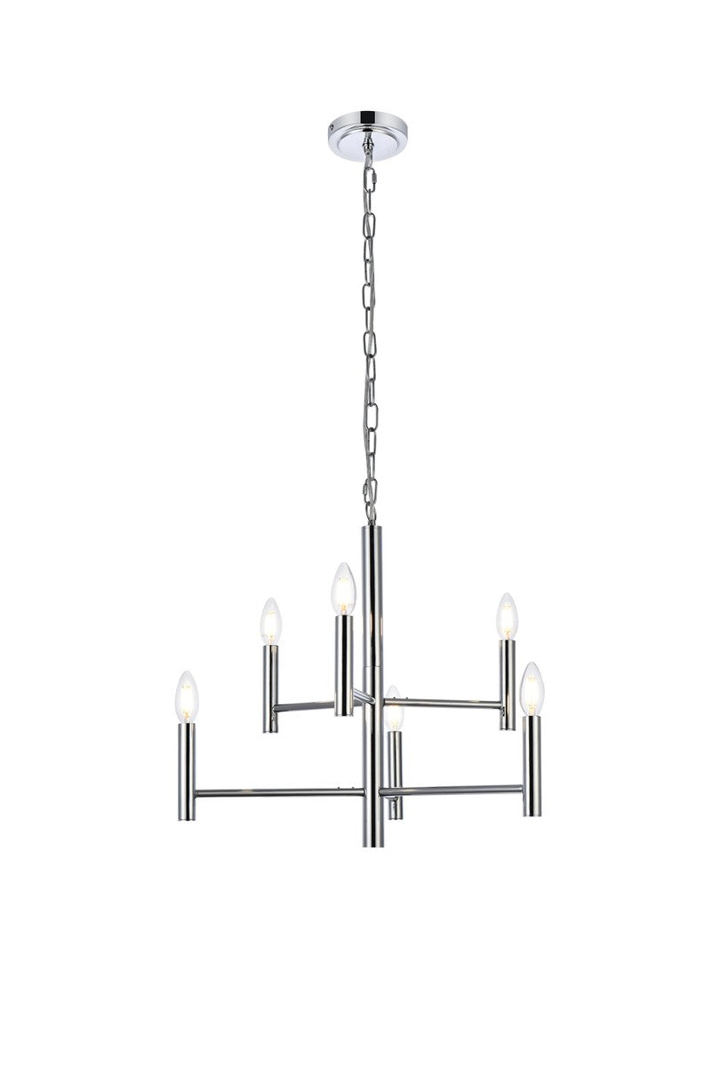 Elegant Carmella LD7060D22C Chandelier Light - Chrome