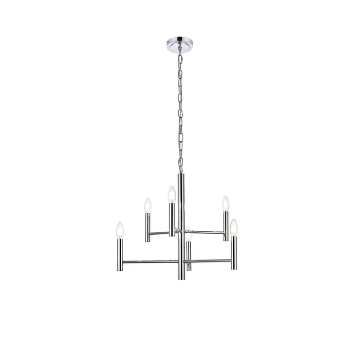 Elegant Carmella LD7060D22C Chandelier Light - Chrome