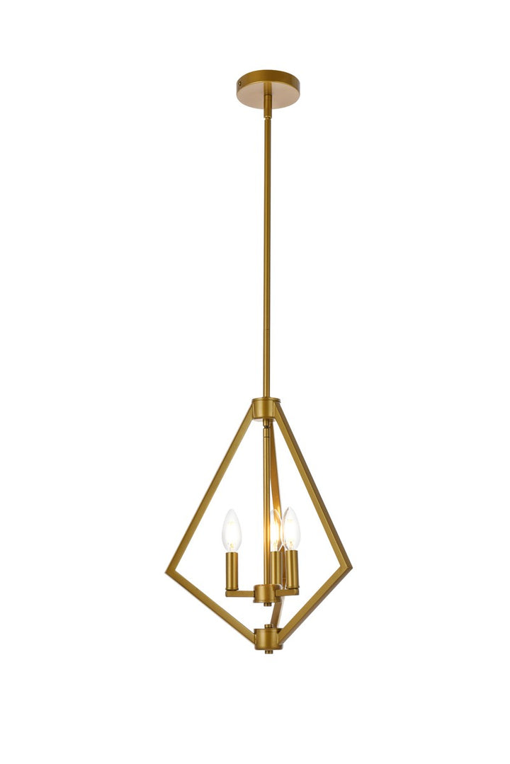 Elegant Irina LD7061D14BR Pendant Light - Brass