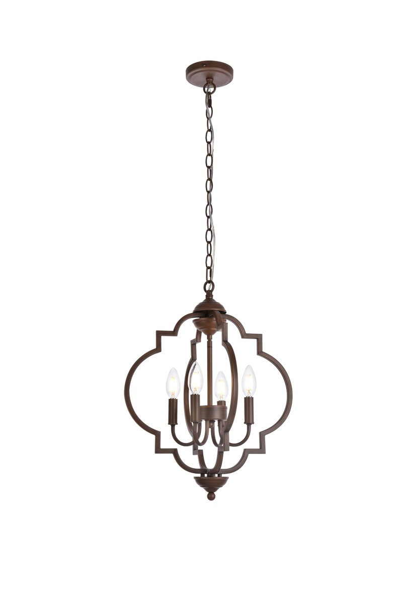 Elegant Sandara LD7064D16WOK Chandelier Light - Weathered Oak