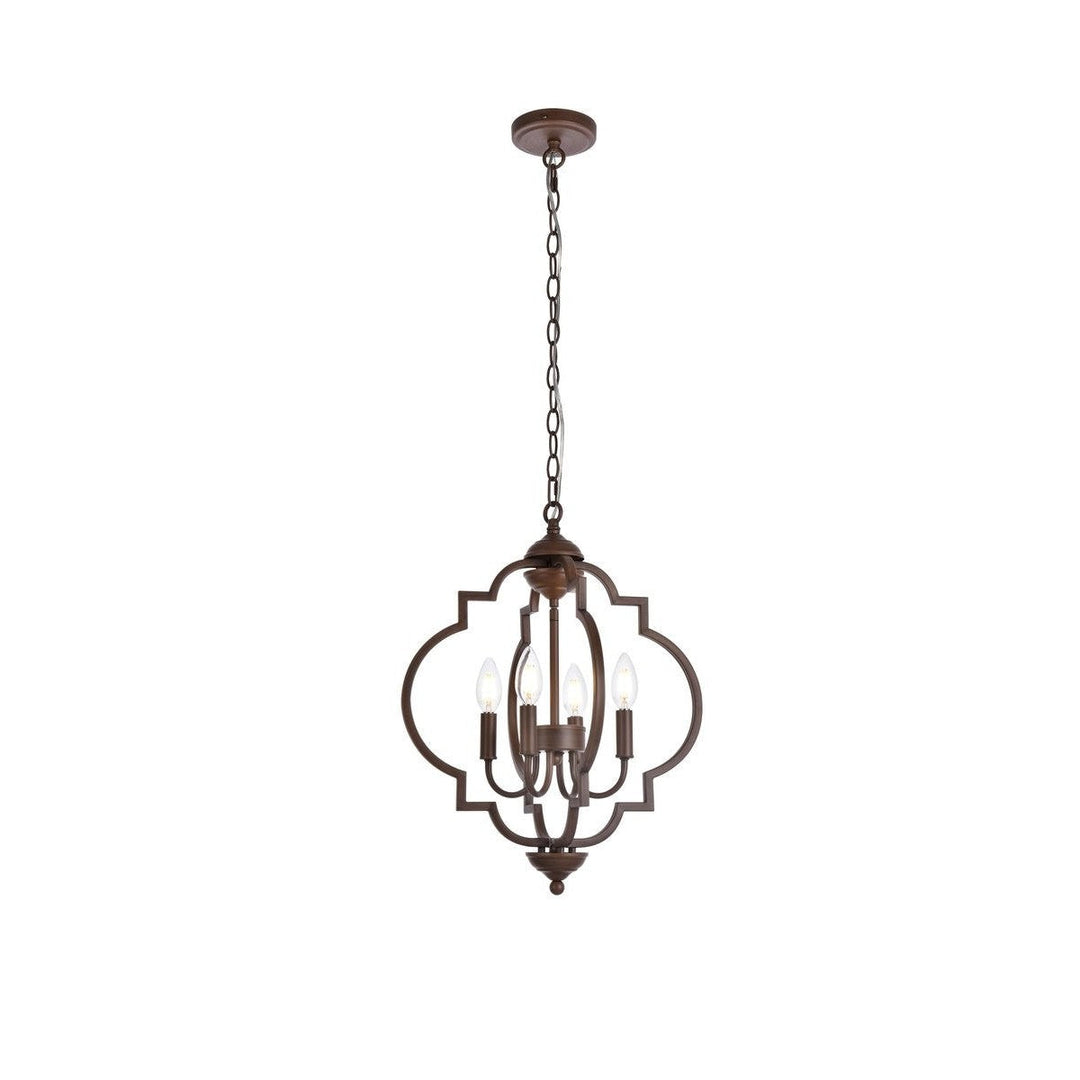 Elegant Sandara LD7064D16WOK Chandelier Light - Weathered Oak