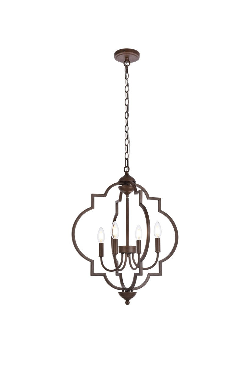 Elegant Sandara LD7065D20WOK Chandelier Light - Weathered Oak