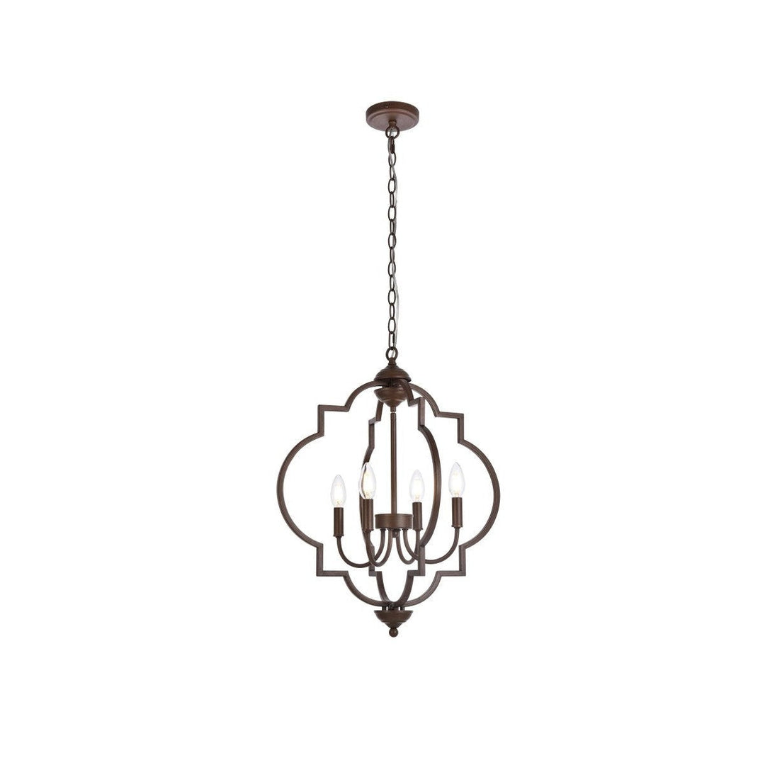 Elegant Sandara LD7065D20WOK Chandelier Light - Weathered Oak