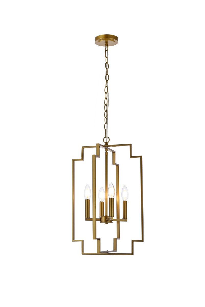 Elegant Rosenfeld LD7066D14BR Pendant Light - Brass