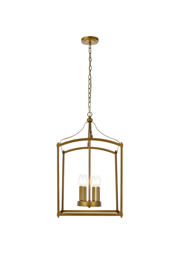 Elegant Janet LD7070D15BR Pendant Light - Brass