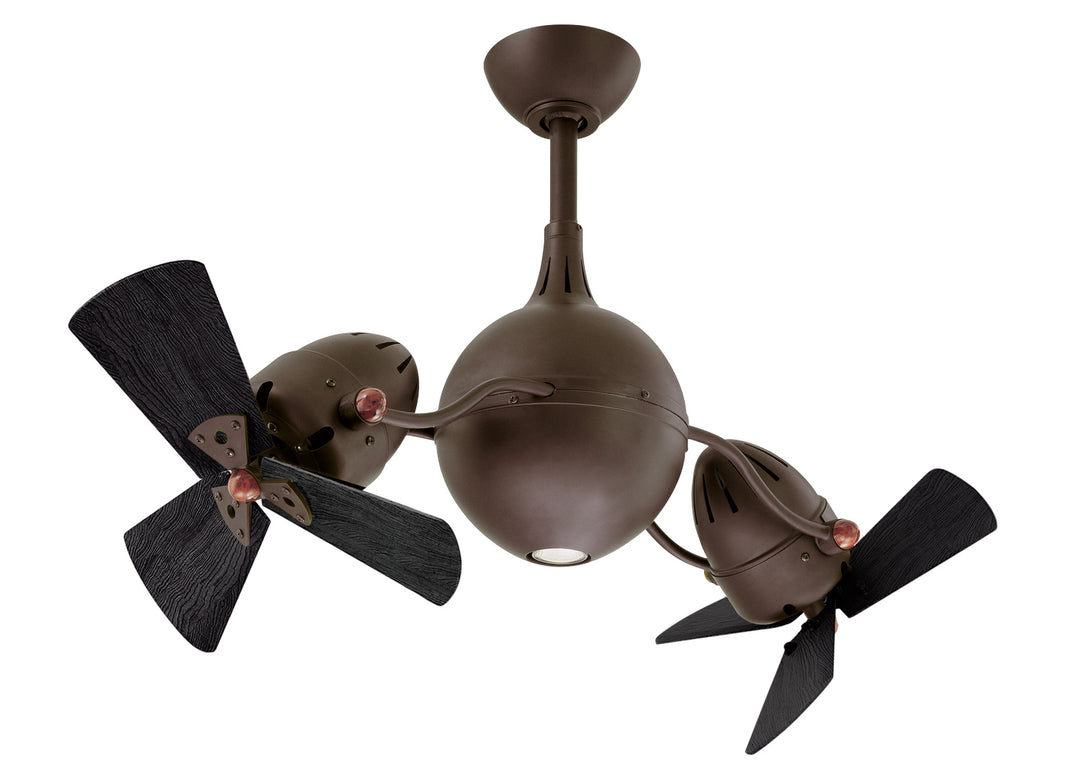 Matthews Fan Company Acqua AQ-TB-WDBK Ceiling Fan 16 - Textured Bronze, Matte Black/