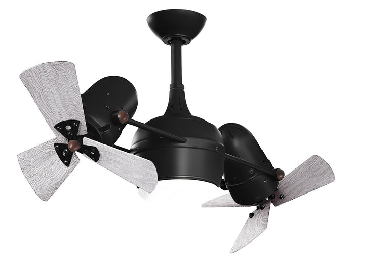 Matthews Fan Company Dagny DGLK-BK-WDBW Ceiling Fan 16 - Matte Black, Barnwood Tone/