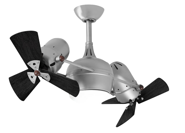 Matthews Fan Company Dagny DGLK-BN-WDBK Ceiling Fan 16 - Brushed Nickel, Matte Black/