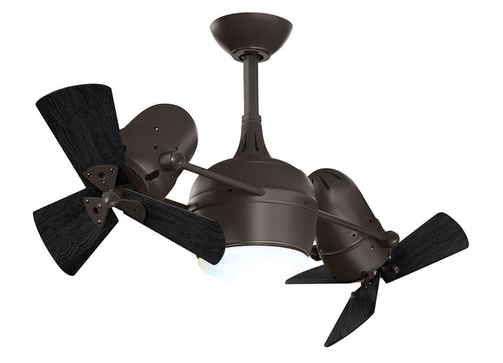 Matthews Fan Company Dagny DGLK-TB-WDBK Ceiling Fan 16 - Textured Bronze, Matte Black/