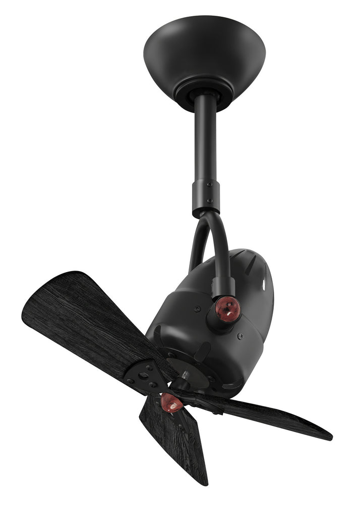 Matthews Fan Company Diane DI-BK-WDBK Ceiling Fan 16 - Matte Black, Matte Black/