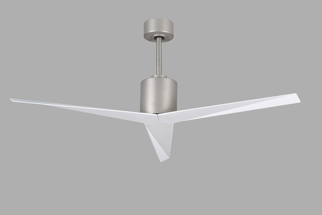 Matthews Fan Company Eliza EK-BN-WN Ceiling Fan 56 - Brushed Nickel, Walnut Tone/
