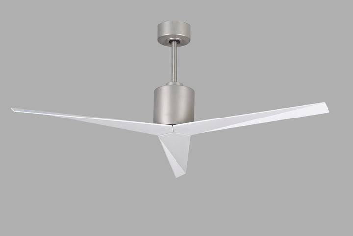 Matthews Fan Company Eliza EK-BN-WN Ceiling Fan 56 - Brushed Nickel, Walnut Tone/