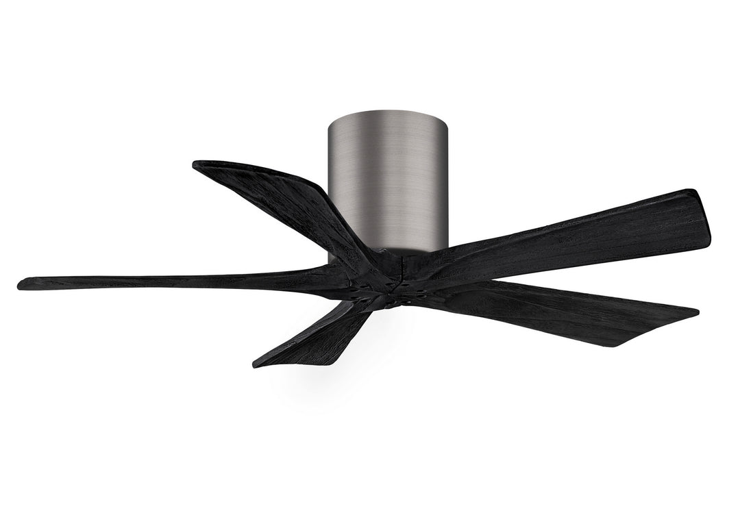Matthews Fan Company Irene IR5H-BP-BK-42 Ceiling Fan - Brushed Pewter, Matte Black/