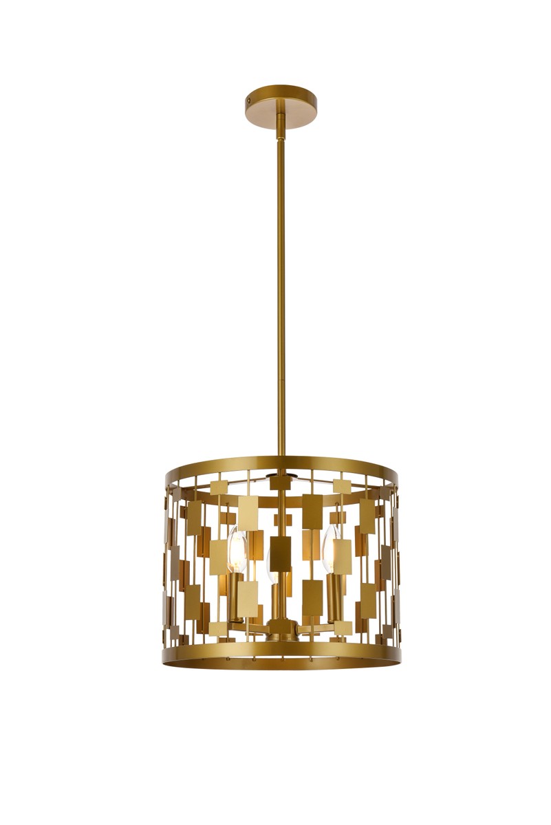 Elegant Levante LD7074D14BR Pendant Light - Brass