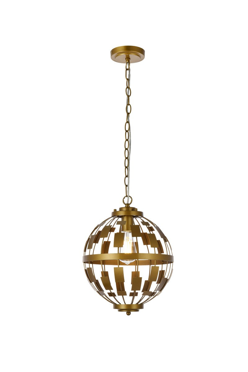 Elegant Levante LD7075D12BR Pendant Light - Brass