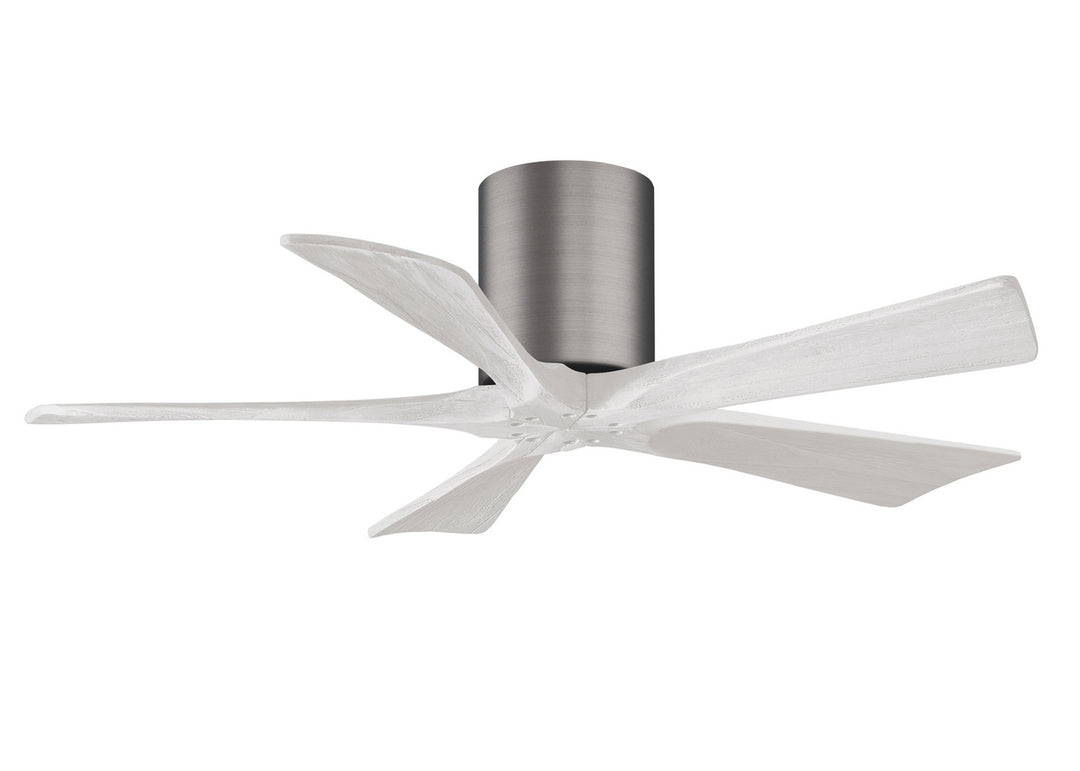 Matthews Fan Company Irene IR5H-BP-MWH-42 Ceiling Fan - Brushed Pewter, Matte White/